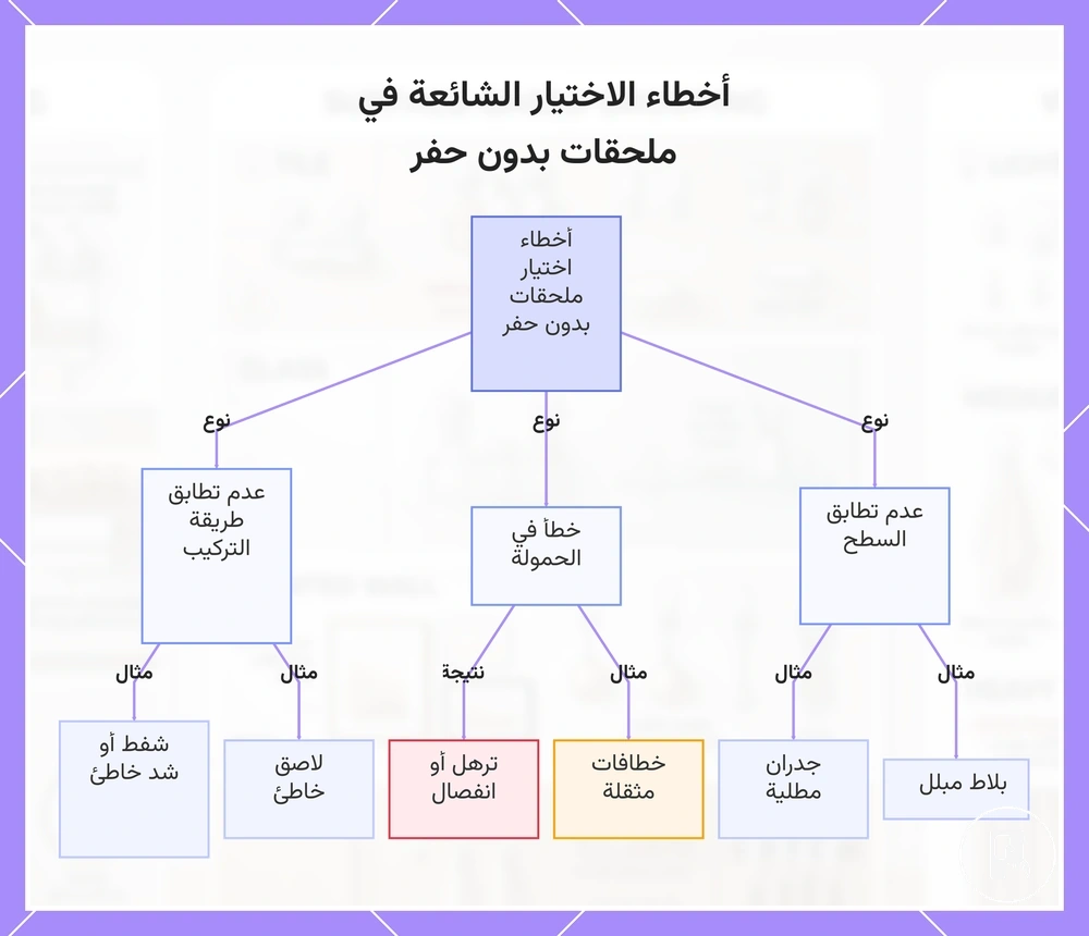 أخطاء الاختيار الشائعة في ملحقات بدون حفر