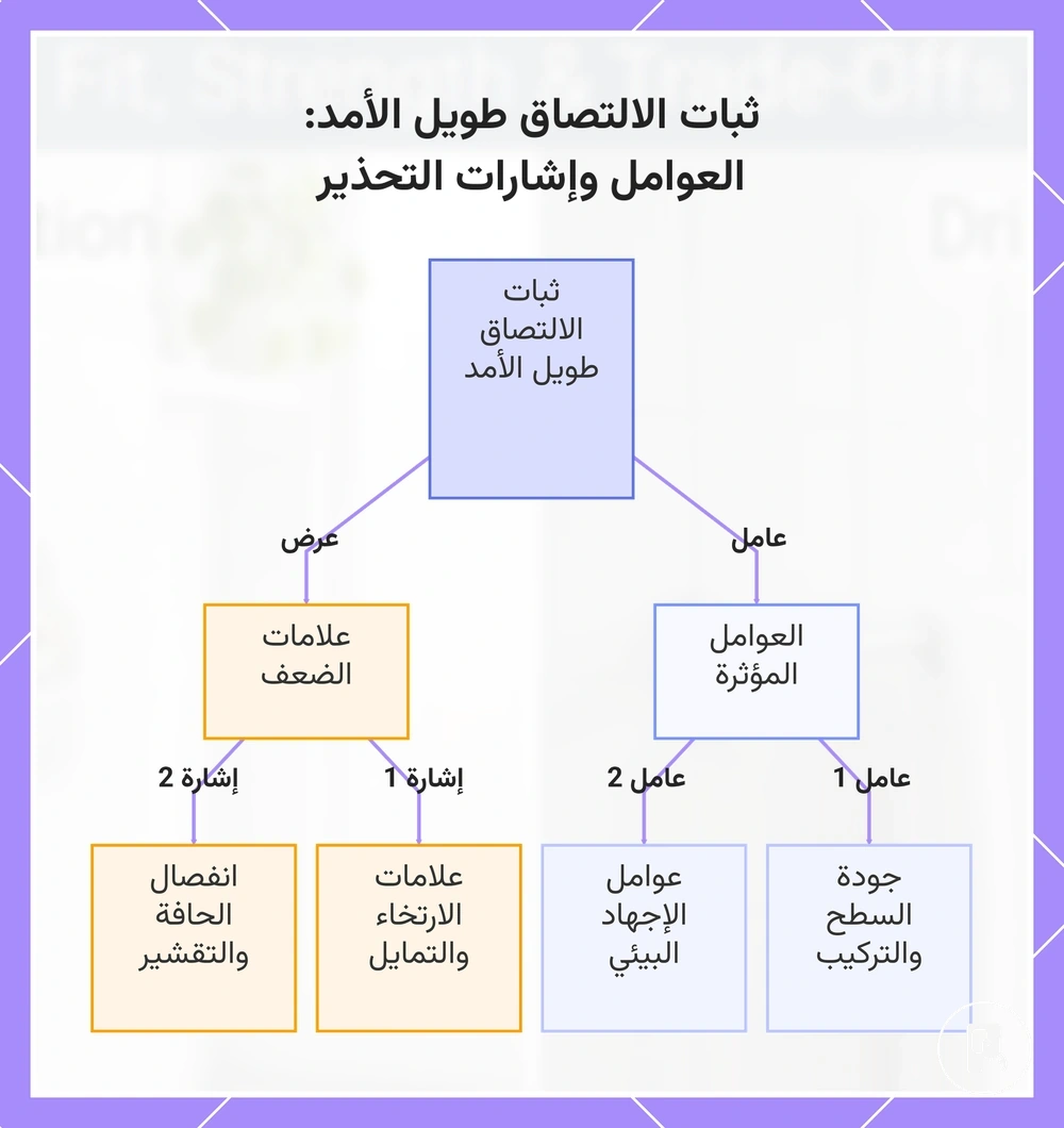 ثبات الالتصاق طويل الأمد: العوامل وإشارات التحذير