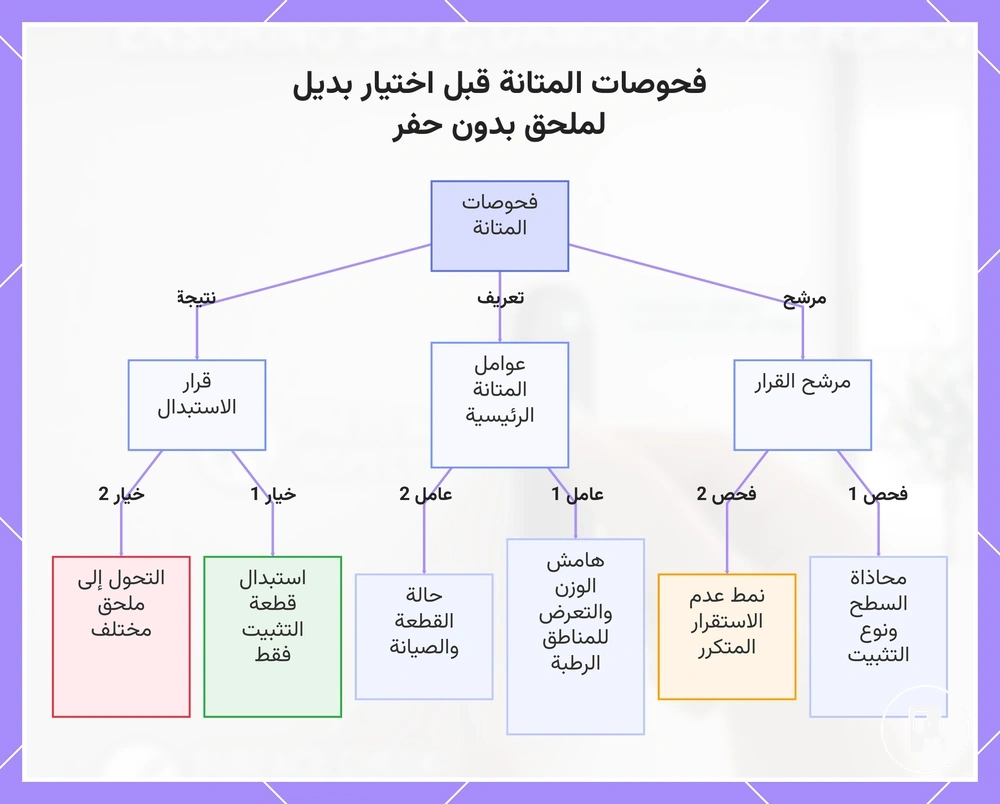 فحوصات المتانة قبل اختيار بديل لملحق بدون حفر