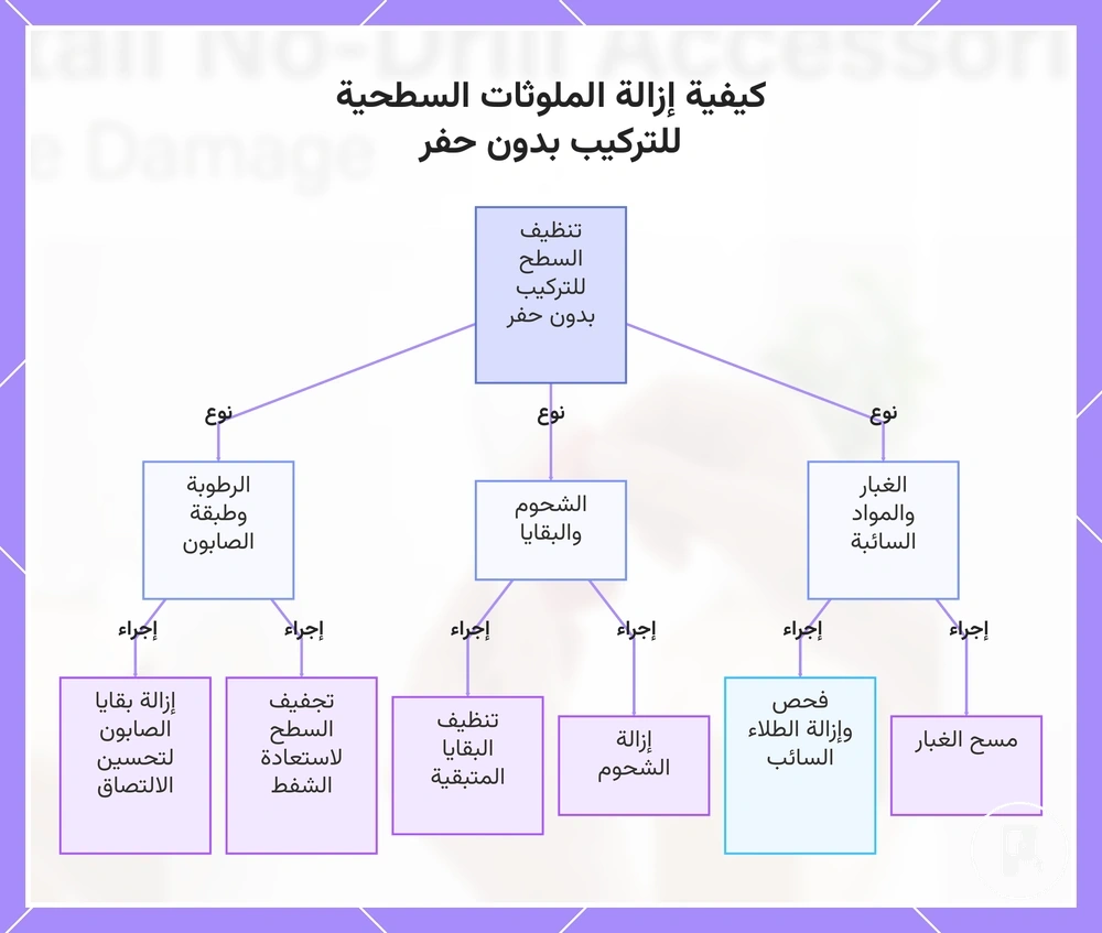 كيفية إزالة الملوثات السطحية للتركيب بدون حفر