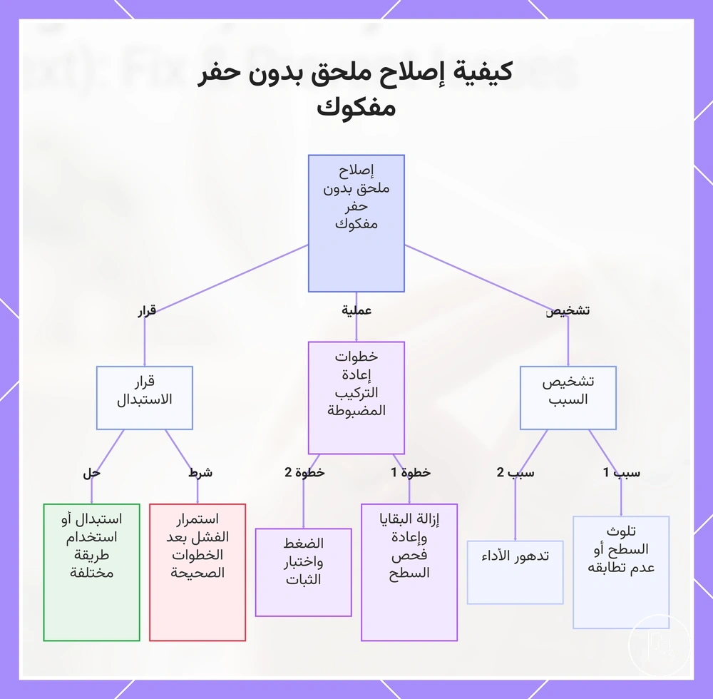 كيفية إصلاح ملحق بدون حفر مفكوك