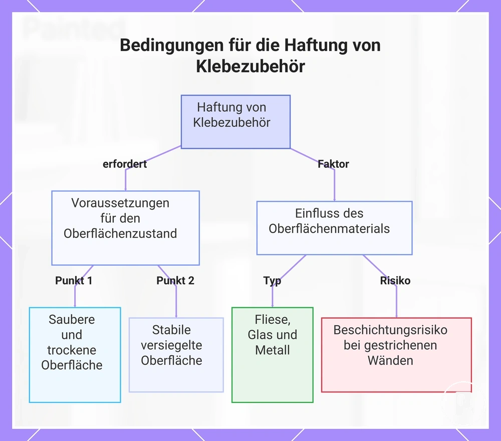 Bedingungen für die Haftung von Klebezubehör