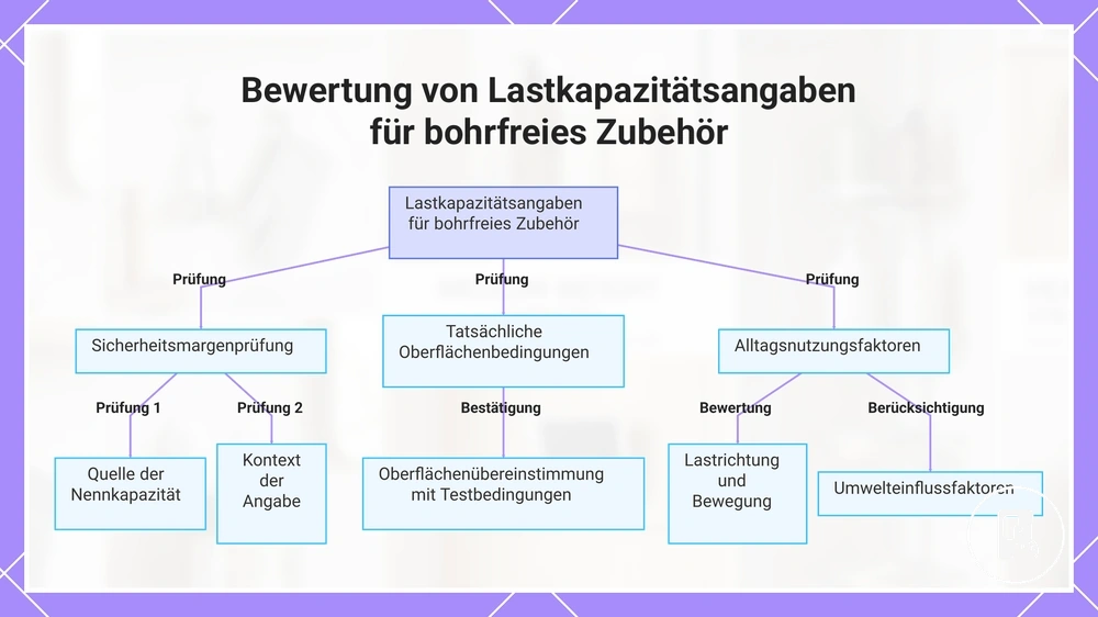 Bewertung von Lastkapazitätsangaben für bohrfreies Zubehör