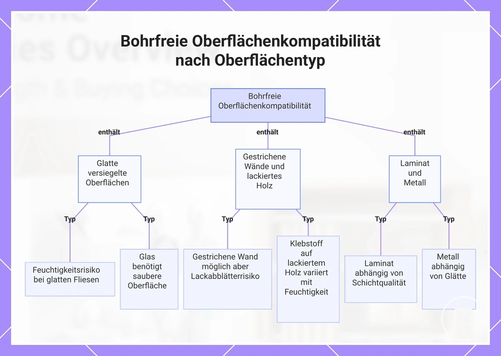 Bohrfreie Oberflächenkompatibilität nach Oberflächentyp