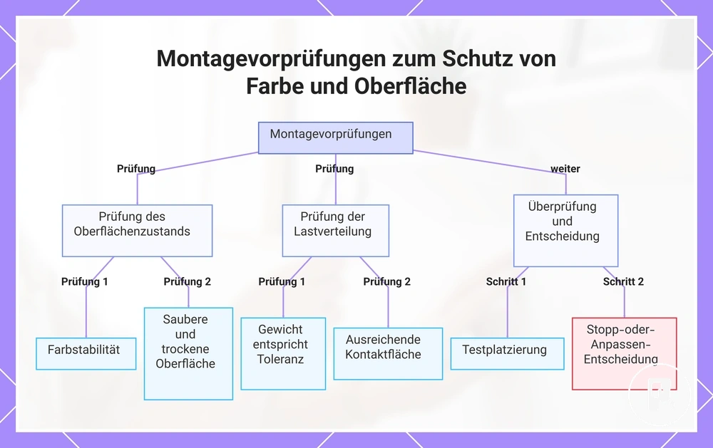 Montagevorprüfungen zum Schutz von Farbe und Oberfläche