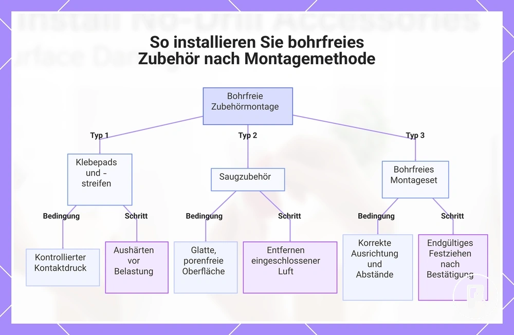 So installieren Sie bohrfreies Zubehör nach Montagemethode