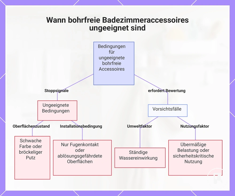 Wann bohrfreie Badezimmeraccessoires ungeeignet sind
