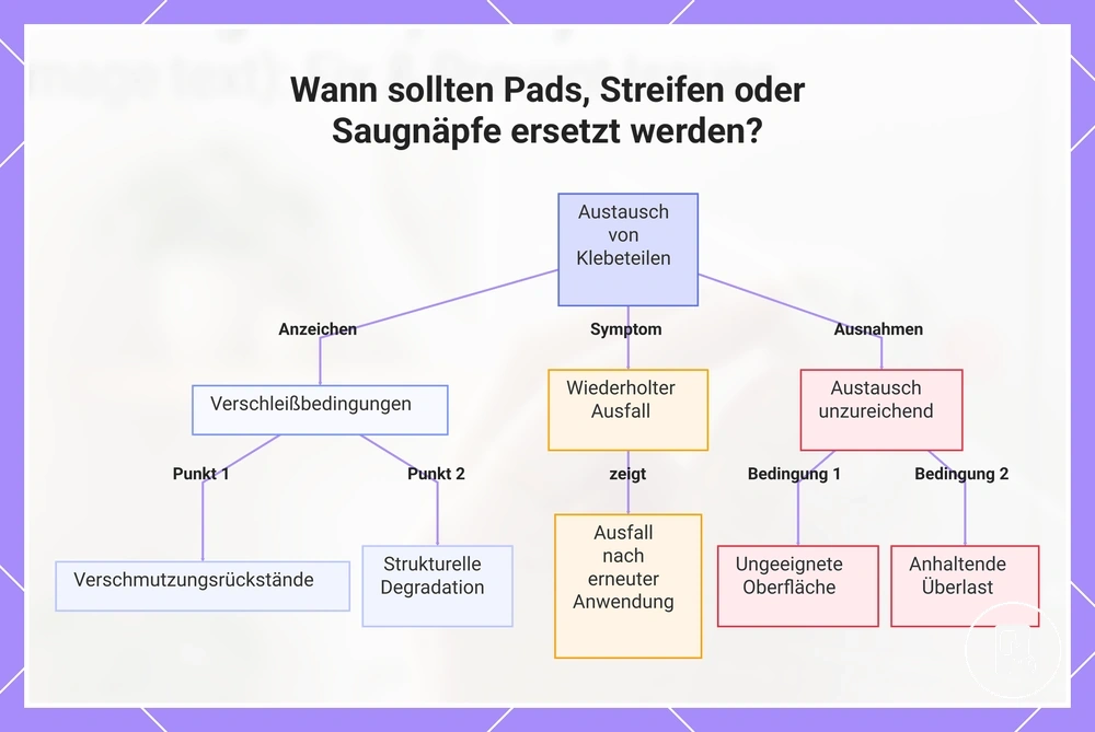 Wann sollten Pads, Streifen oder Saugnäpfe ersetzt werden?