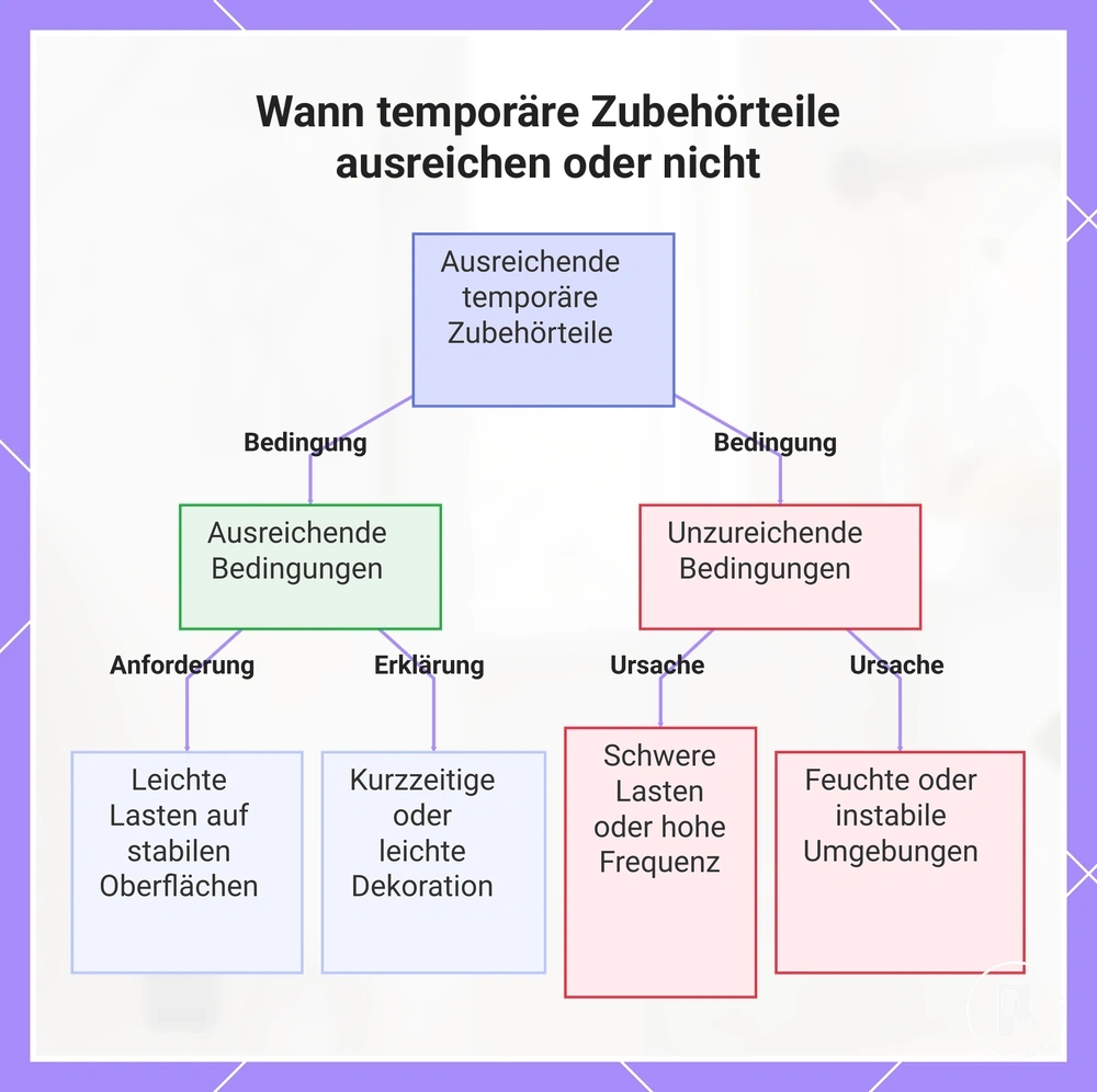 Wann temporäre Zubehörteile ausreichen oder nicht