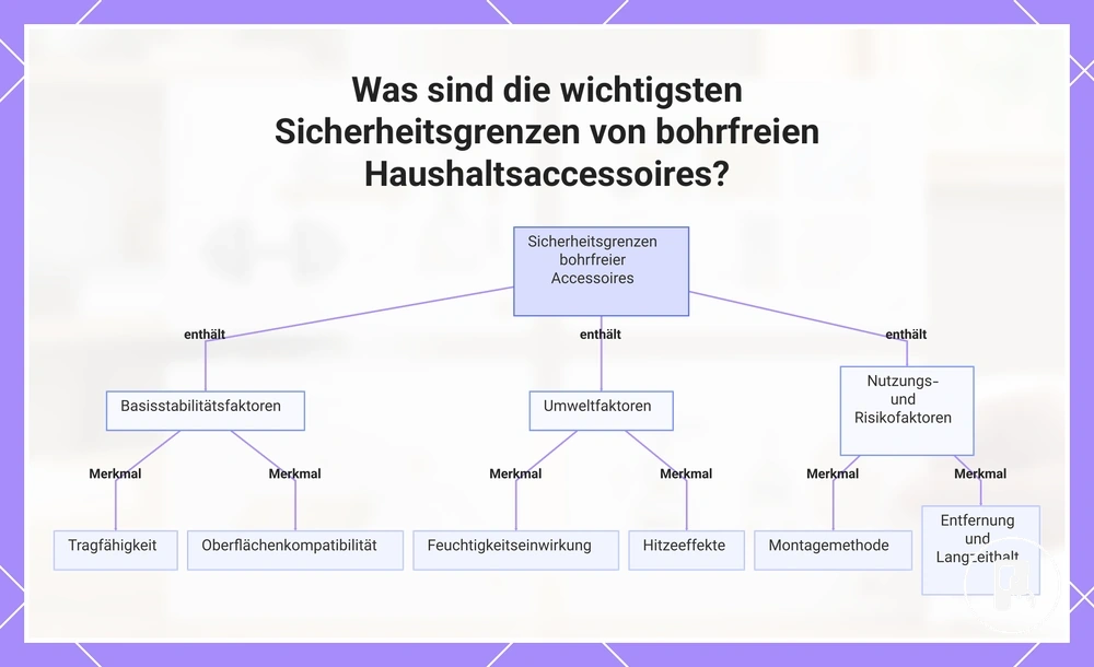 Was sind die wichtigsten Sicherheitsgrenzen von bohrfreien Haushaltsaccessoires?