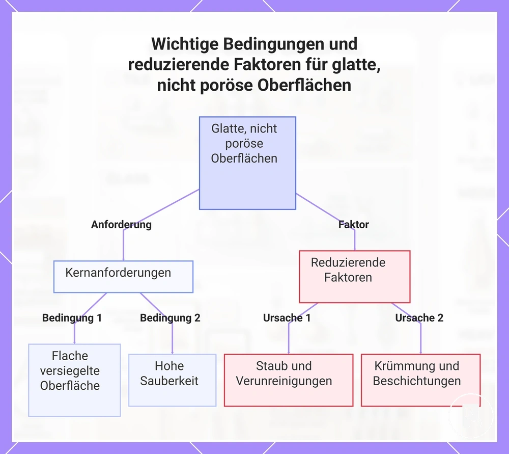 Wichtige Bedingungen und reduzierende Faktoren für glatte, nicht poröse Oberflächen