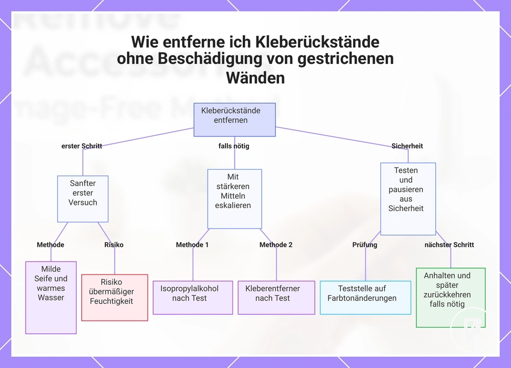 Wie entferne ich Kleberückstände ohne Beschädigung von gestrichenen Wänden