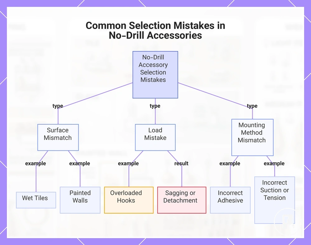 Common Selection Mistakes in No-Drill Accessories