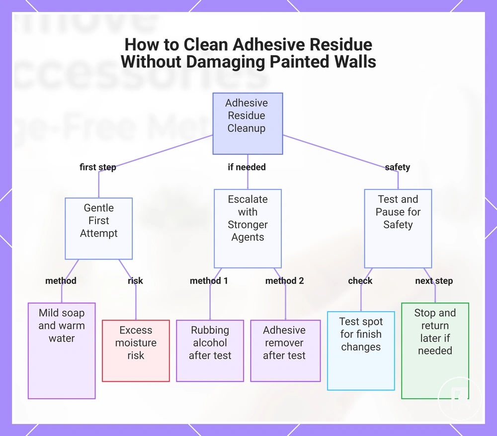 How to Clean Adhesive Residue Without Damaging Painted Walls