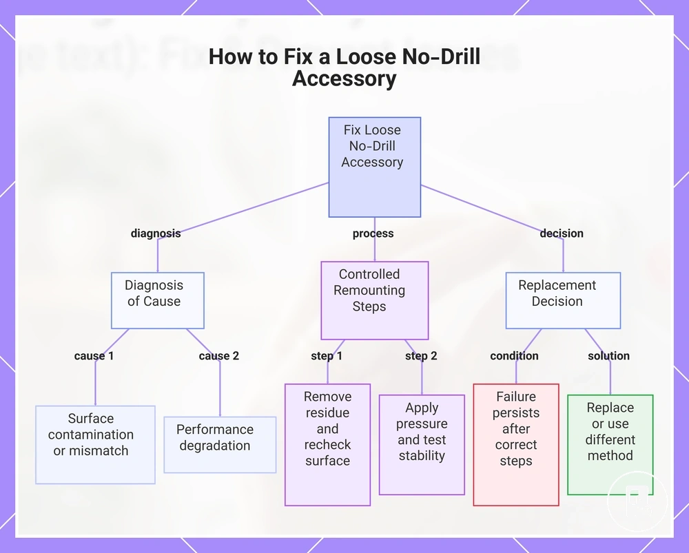 How to Fix a Loose No-Drill Accessory