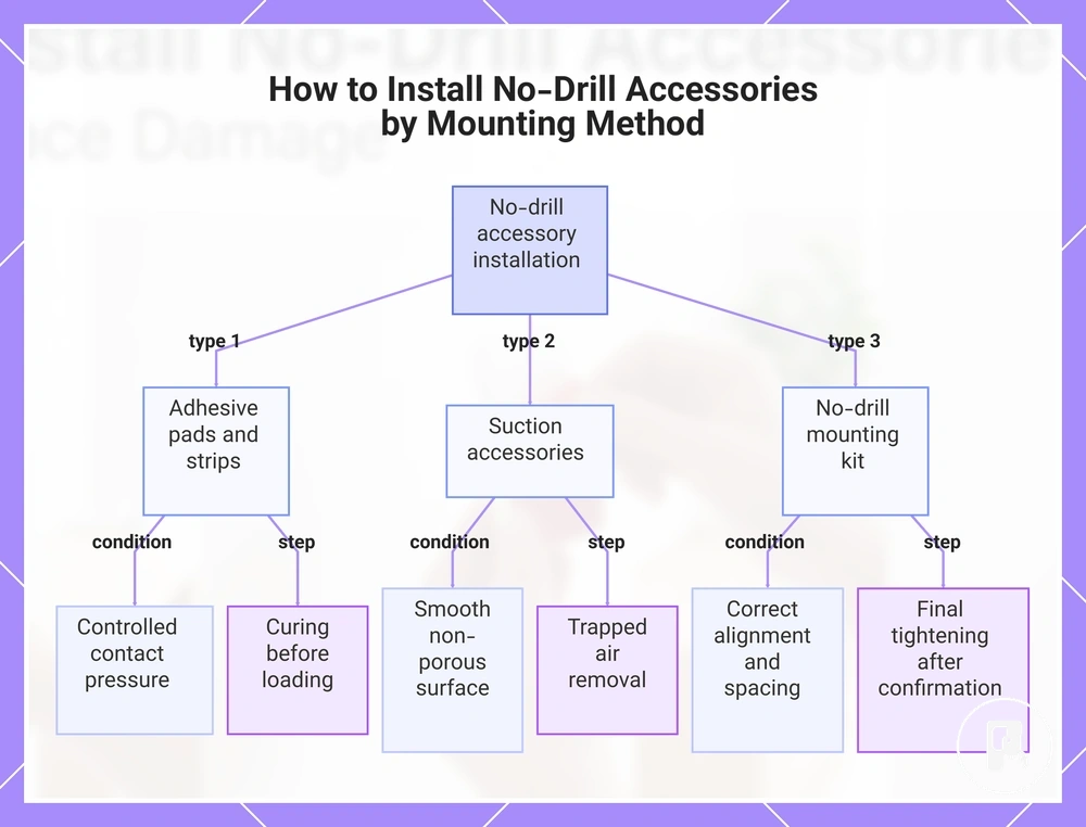 How to Install No-Drill Accessories by Mounting Method