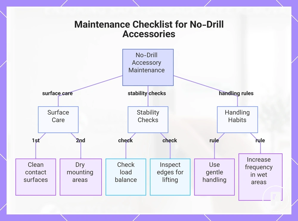 Maintenance Checklist for No-Drill Accessories