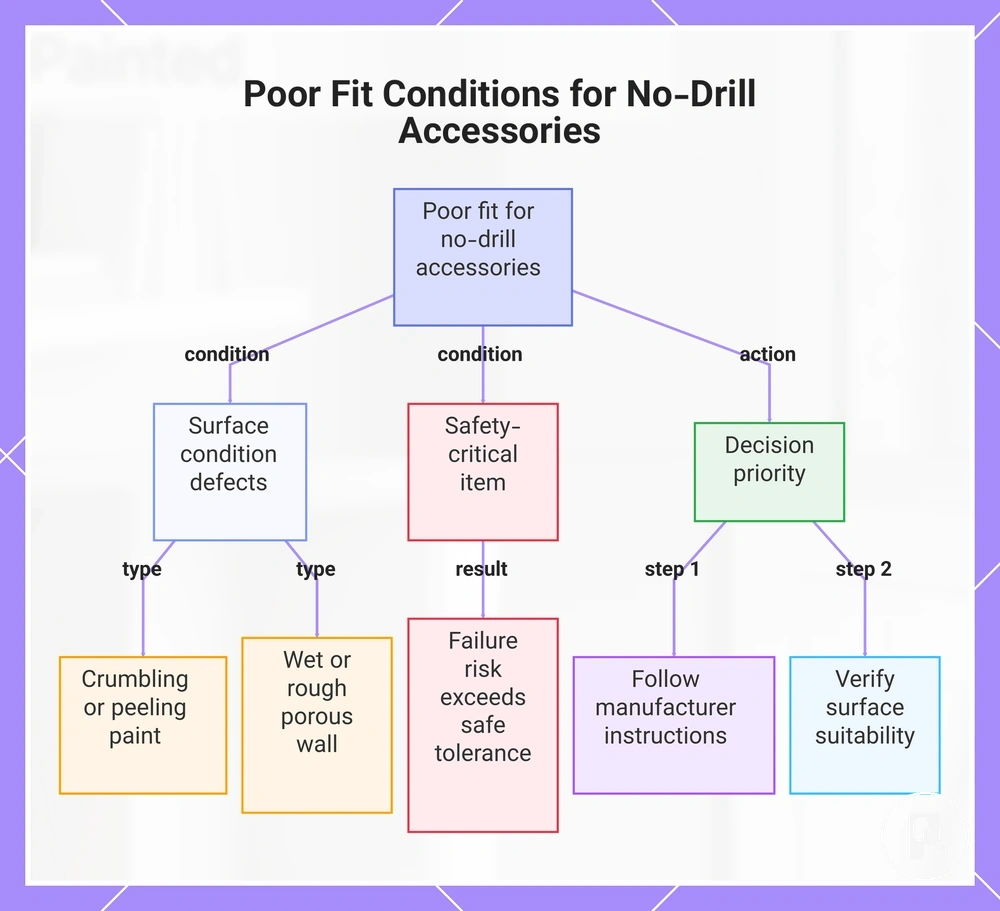 Poor Fit Conditions for No-Drill Accessories