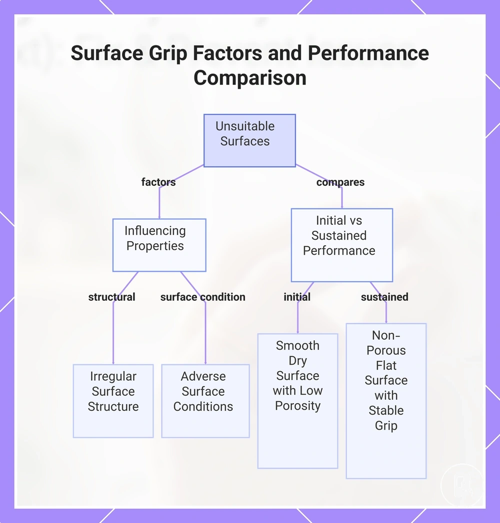 Surface Grip Factors and Performance Comparison