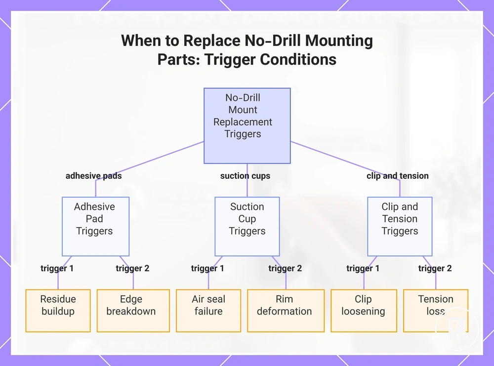 When to Replace No-Drill Mounting Parts: Trigger Conditions