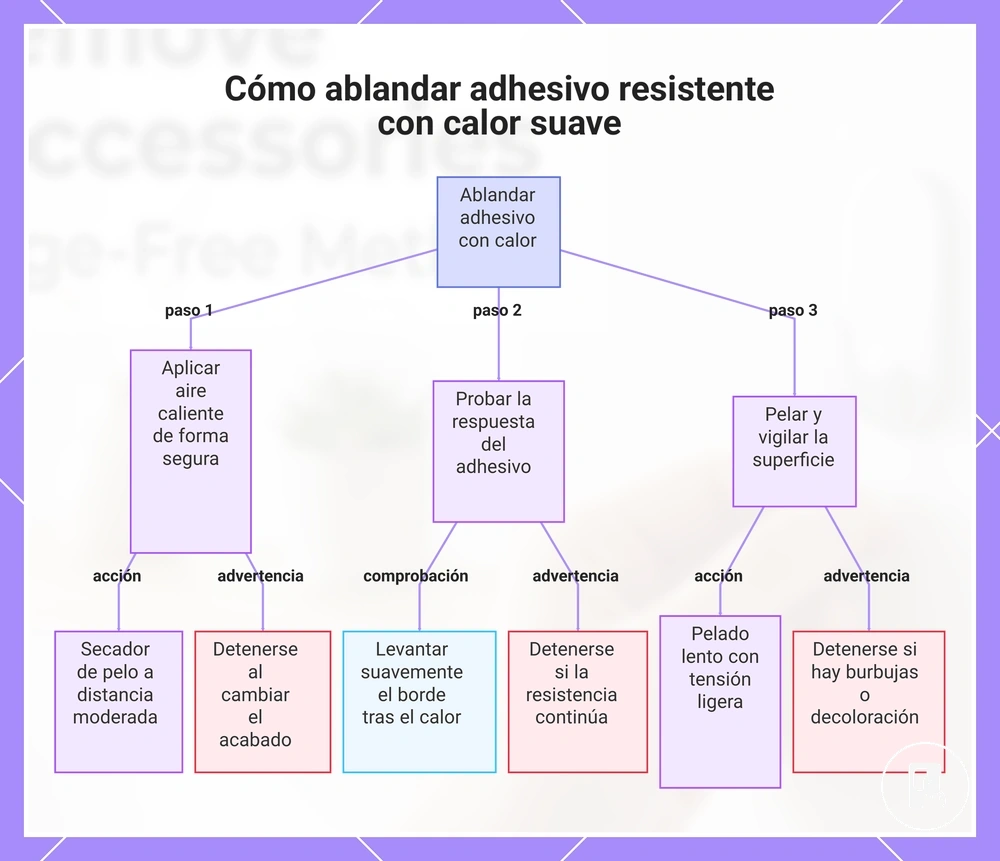 Cómo ablandar adhesivo resistente con calor suave
