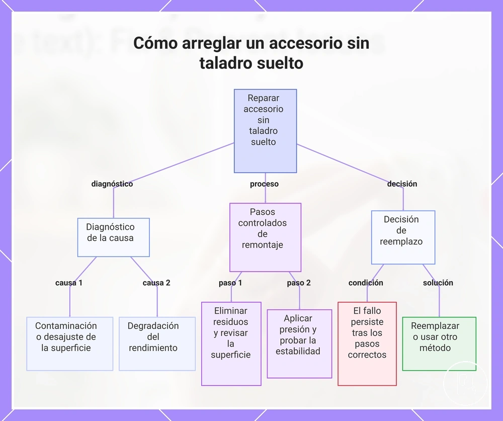 Cómo arreglar un accesorio sin taladro suelto