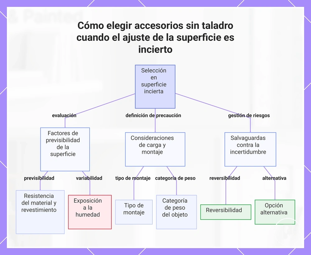 Cómo elegir accesorios sin taladro cuando el ajuste de la superficie es incierto
