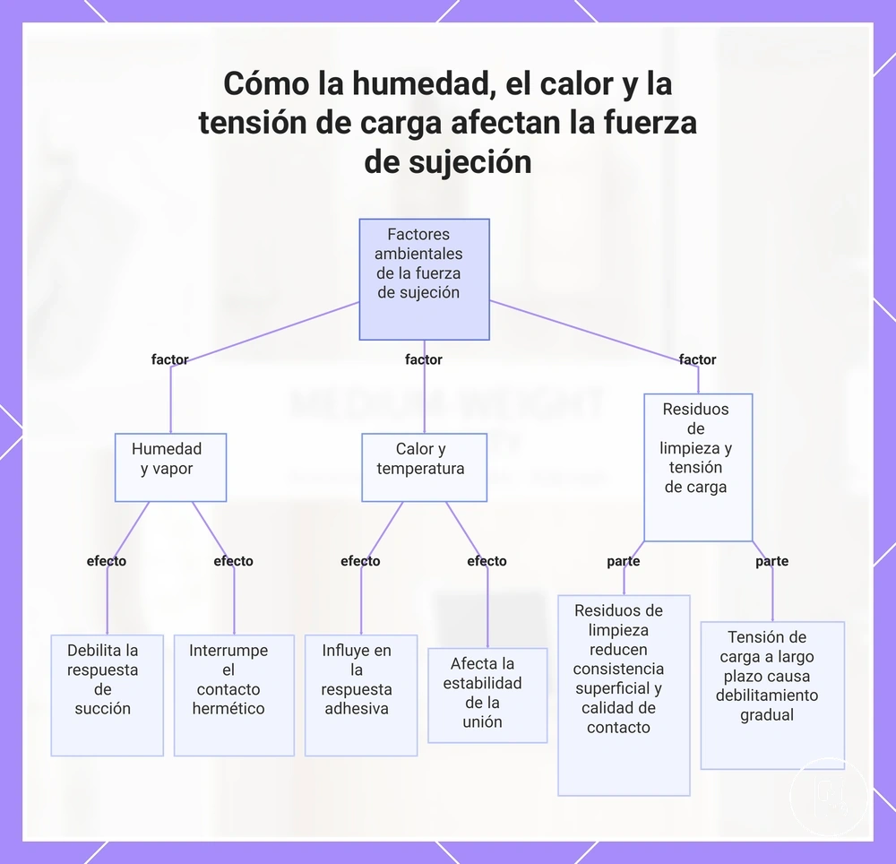 Cómo la humedad, el calor y la tensión de carga afectan la fuerza de sujeción