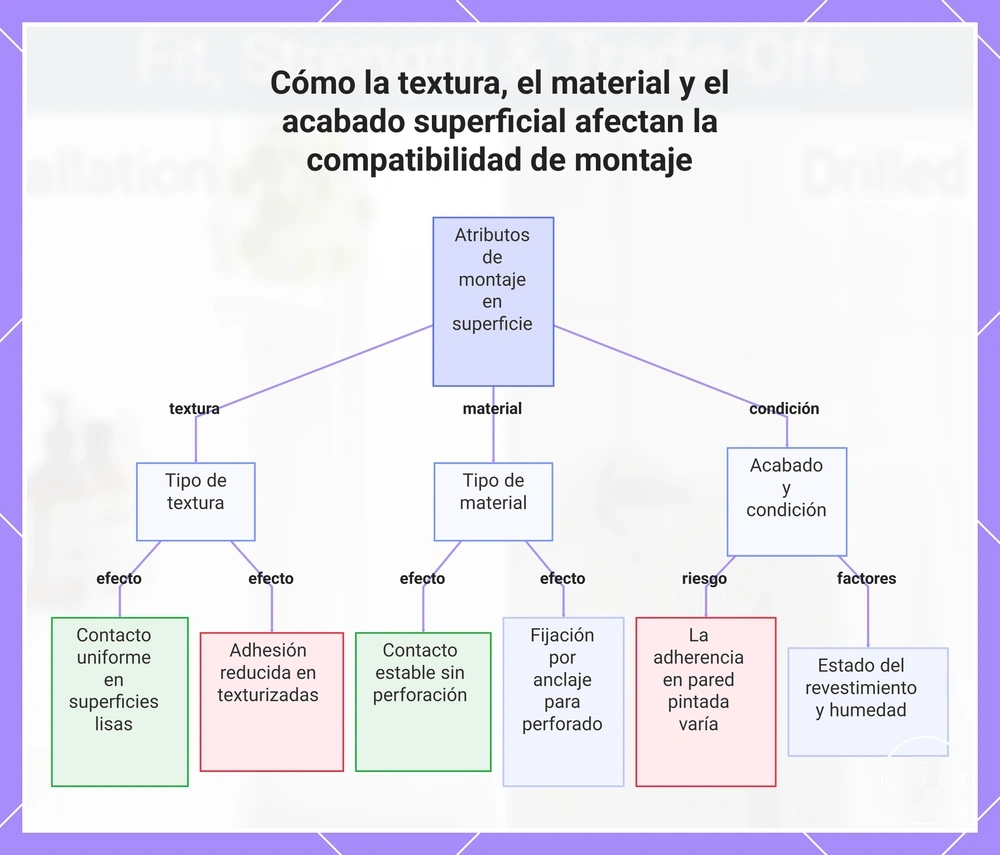 Cómo la textura, el material y el acabado superficial afectan la compatibilidad de montaje