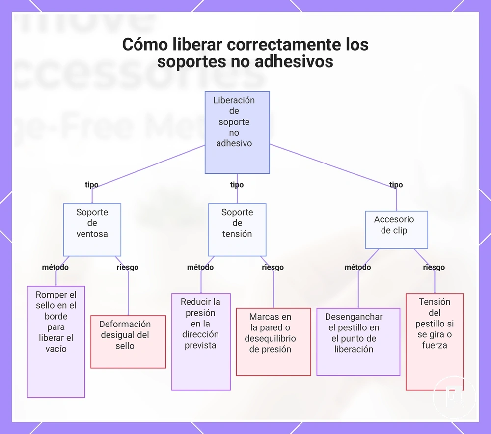 Cómo liberar correctamente los soportes no adhesivos