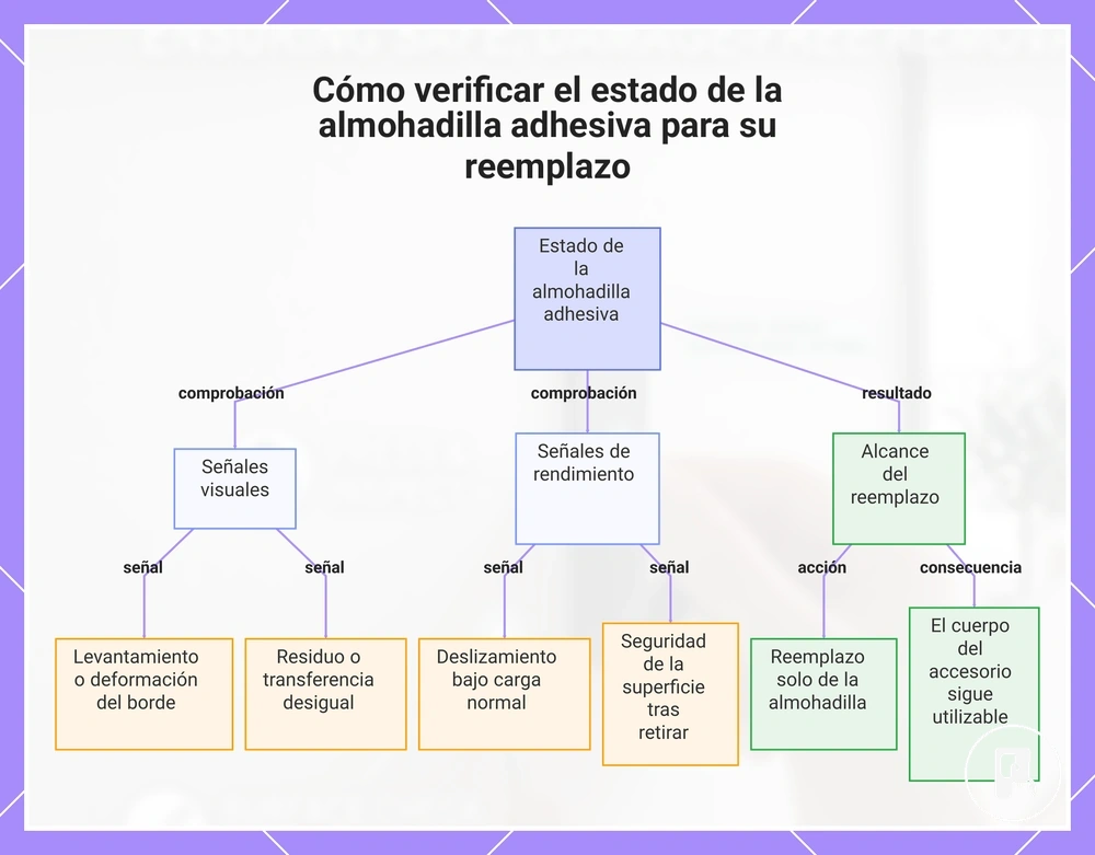 Cómo verificar el estado de la almohadilla adhesiva para su reemplazo