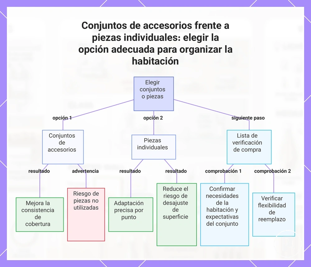 Conjuntos de accesorios frente a piezas individuales: elegir la opción adecuada para organizar la habitación