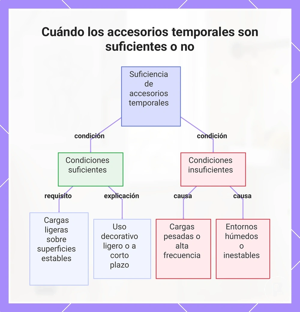 Cuándo los accesorios temporales son suficientes o no