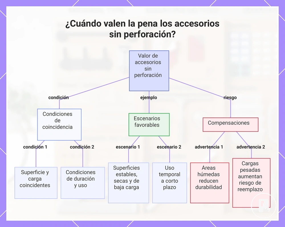 ¿Cuándo valen la pena los accesorios sin perforación?