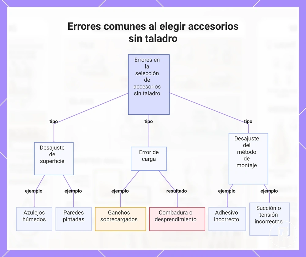 Errores comunes al elegir accesorios sin taladro