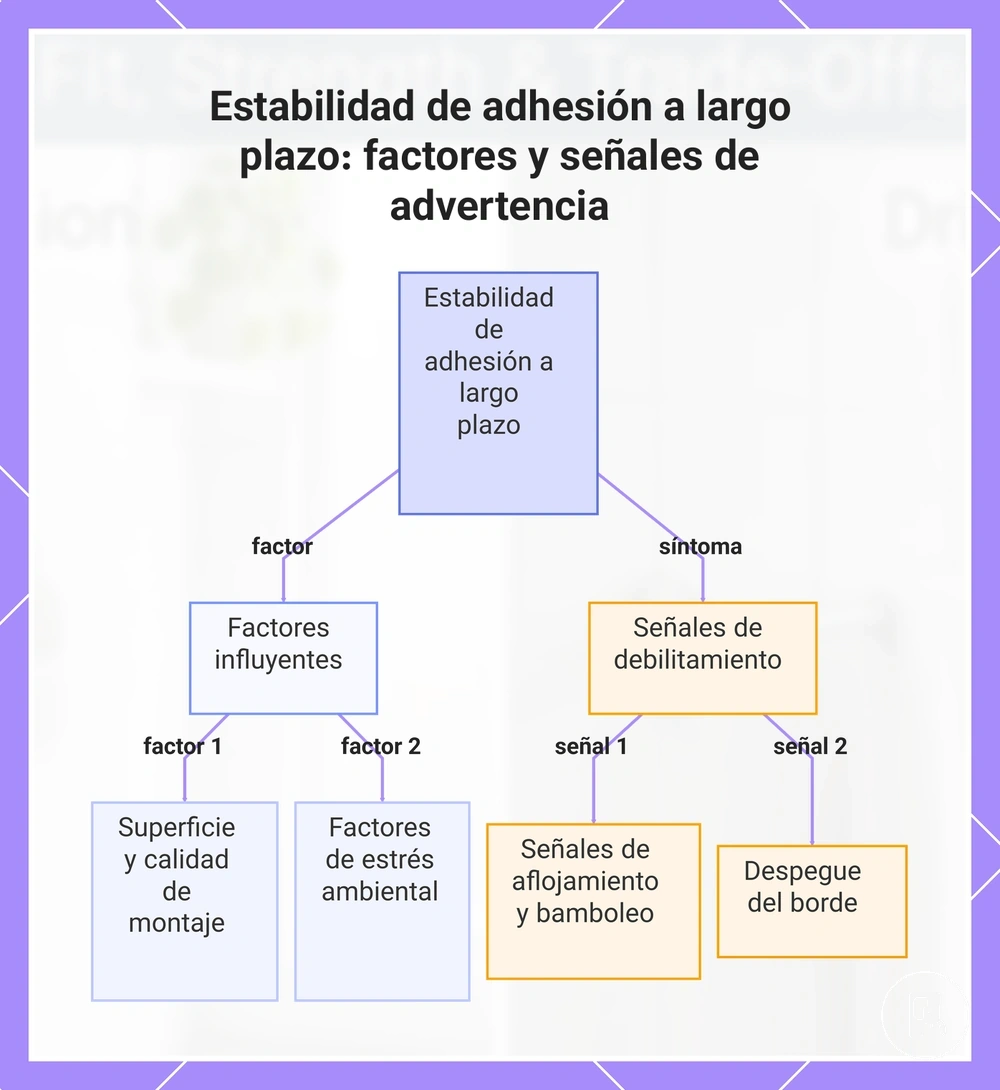 Estabilidad de adhesión a largo plazo: factores y señales de advertencia