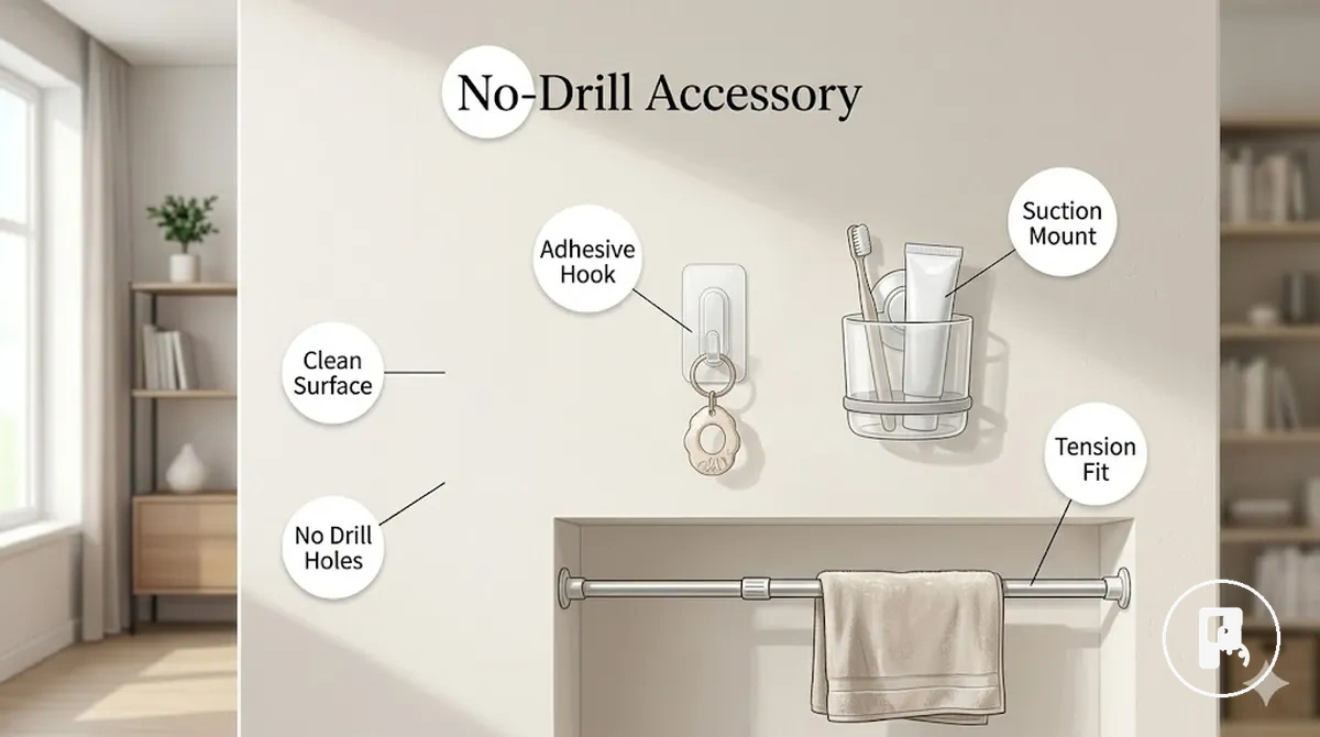 accesorios para el hogar sin taladro fijados sin agujeros