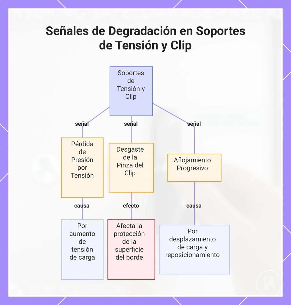 Señales de Degradación en Soportes de Tensión y Clip