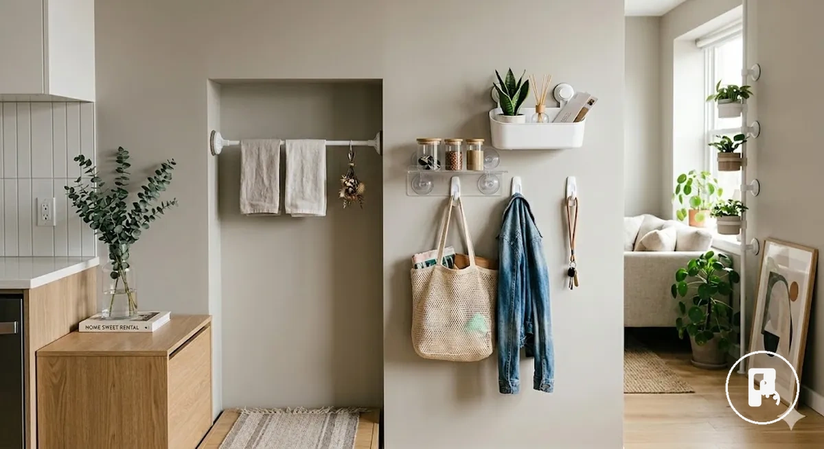 Accessoires de maison sans perçage amovibles utilisés dans un logement temporaire adapté aux locataires