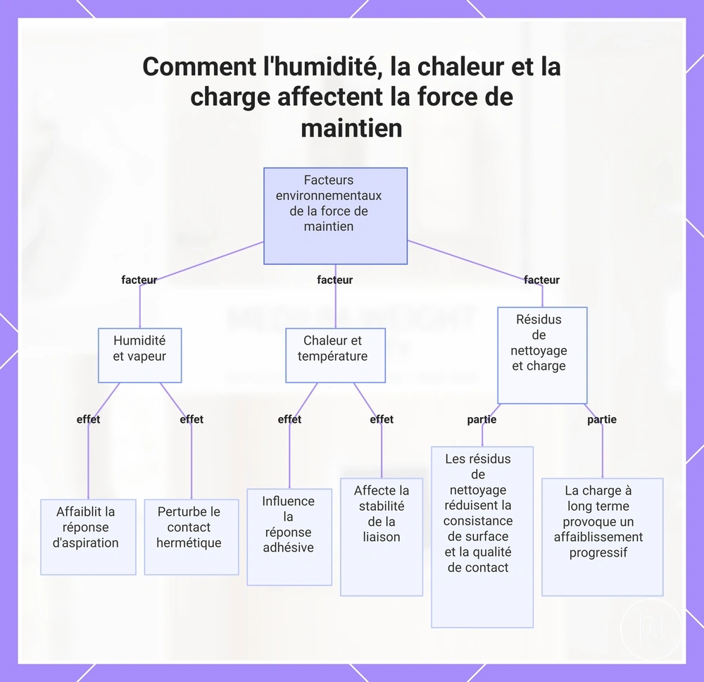 Comment l'humidité, la chaleur et la charge affectent la force de maintien