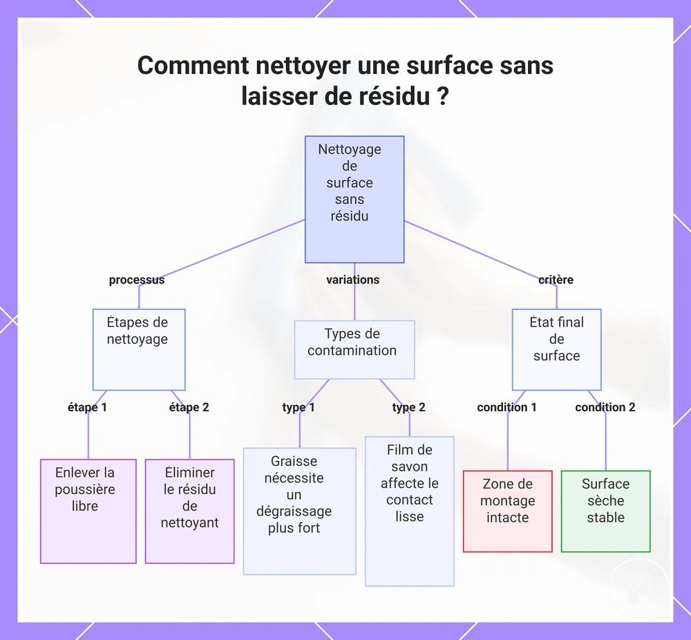 Comment nettoyer une surface sans laisser de résidu ?