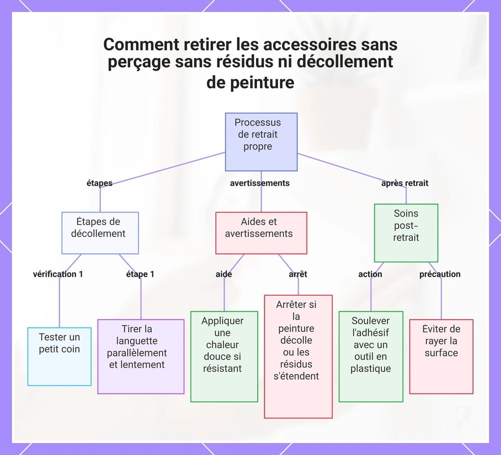 Comment retirer les accessoires sans perçage sans résidus ni décollement de peinture