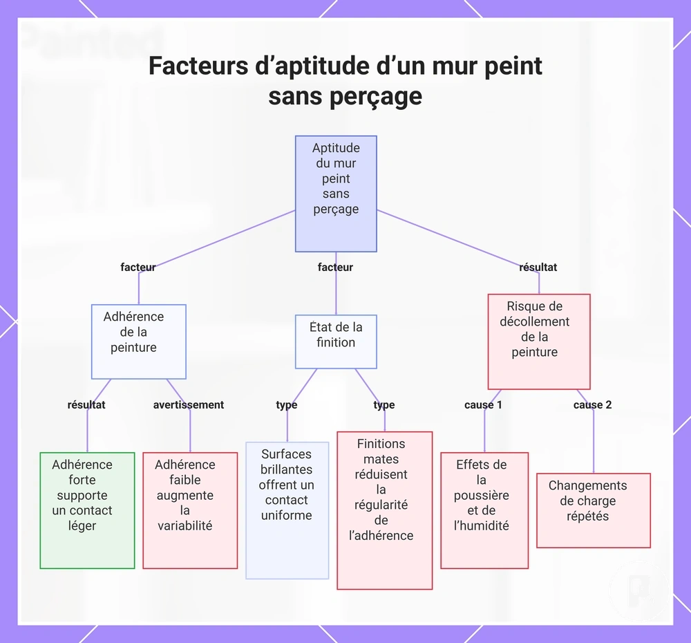 Facteurs d’aptitude d’un mur peint sans perçage