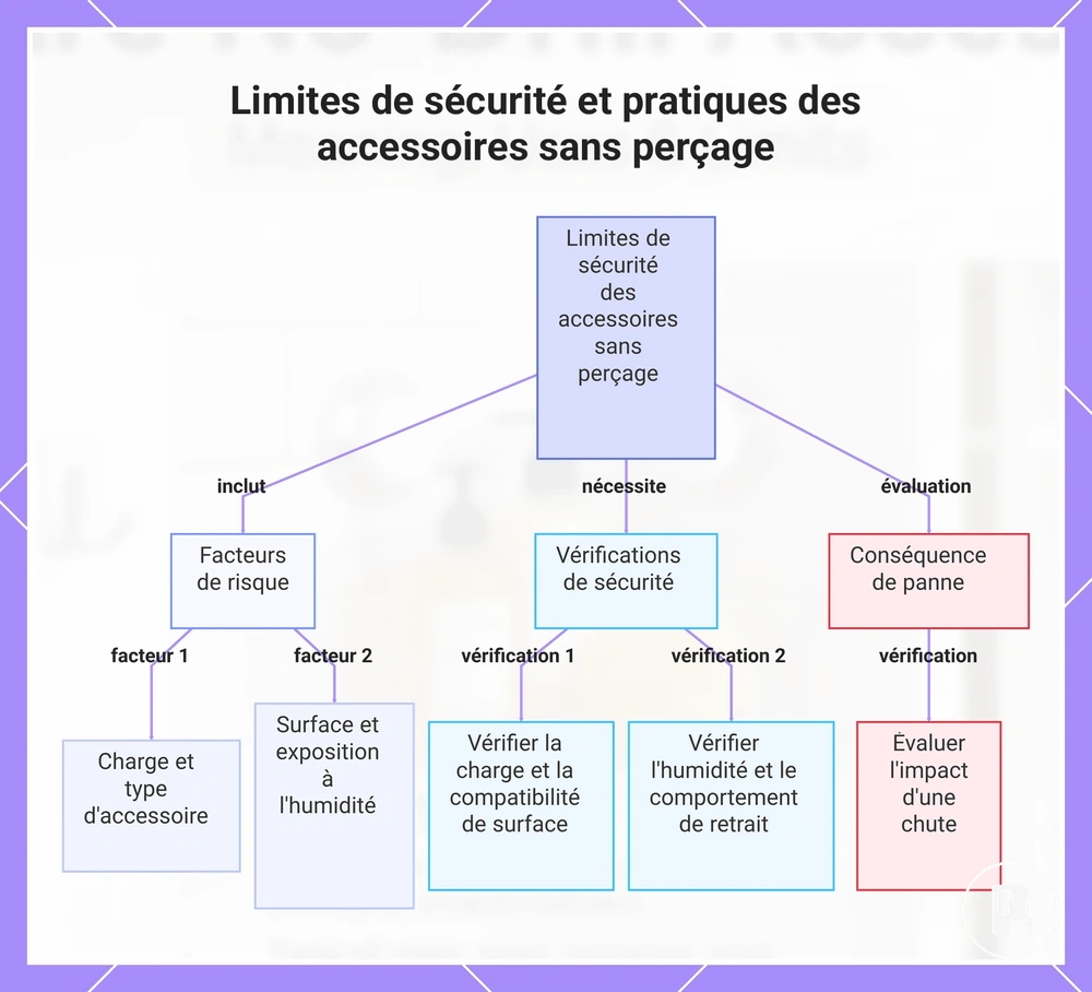 Limites de sécurité et pratiques des accessoires sans perçage