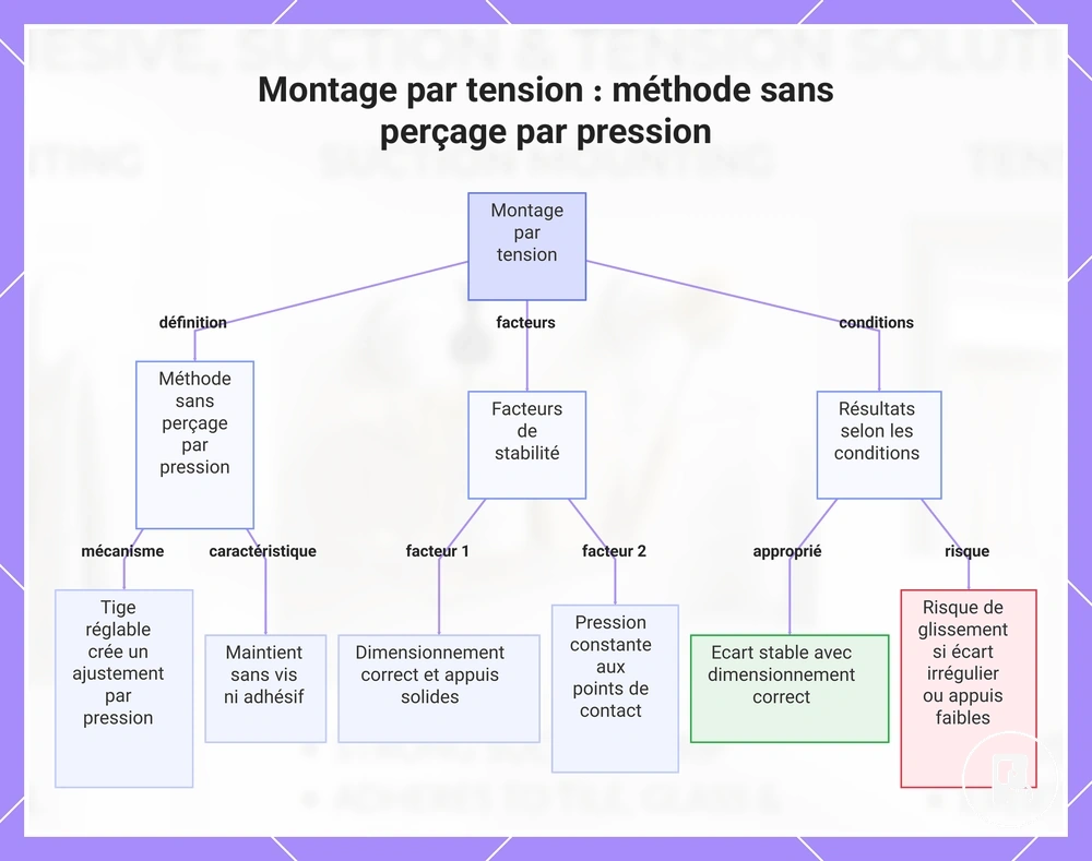 Montage par tension : méthode sans perçage par pression