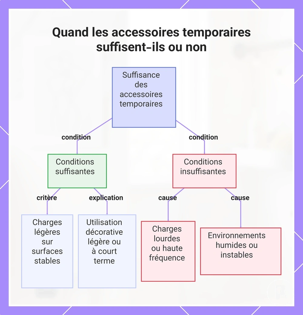 Quand les accessoires temporaires suffisent-ils ou non