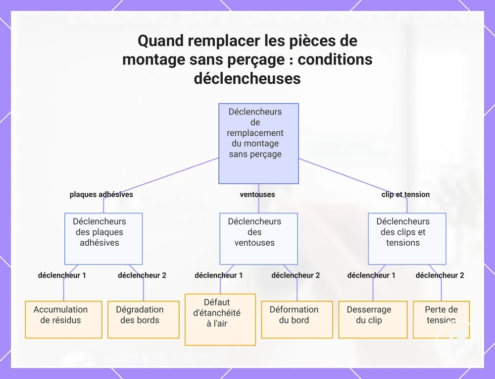Quand remplacer les pièces de montage sans perçage : conditions déclencheuses