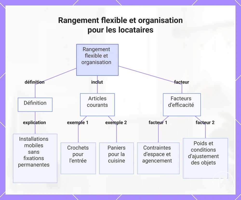 Rangement flexible et organisation pour les locataires