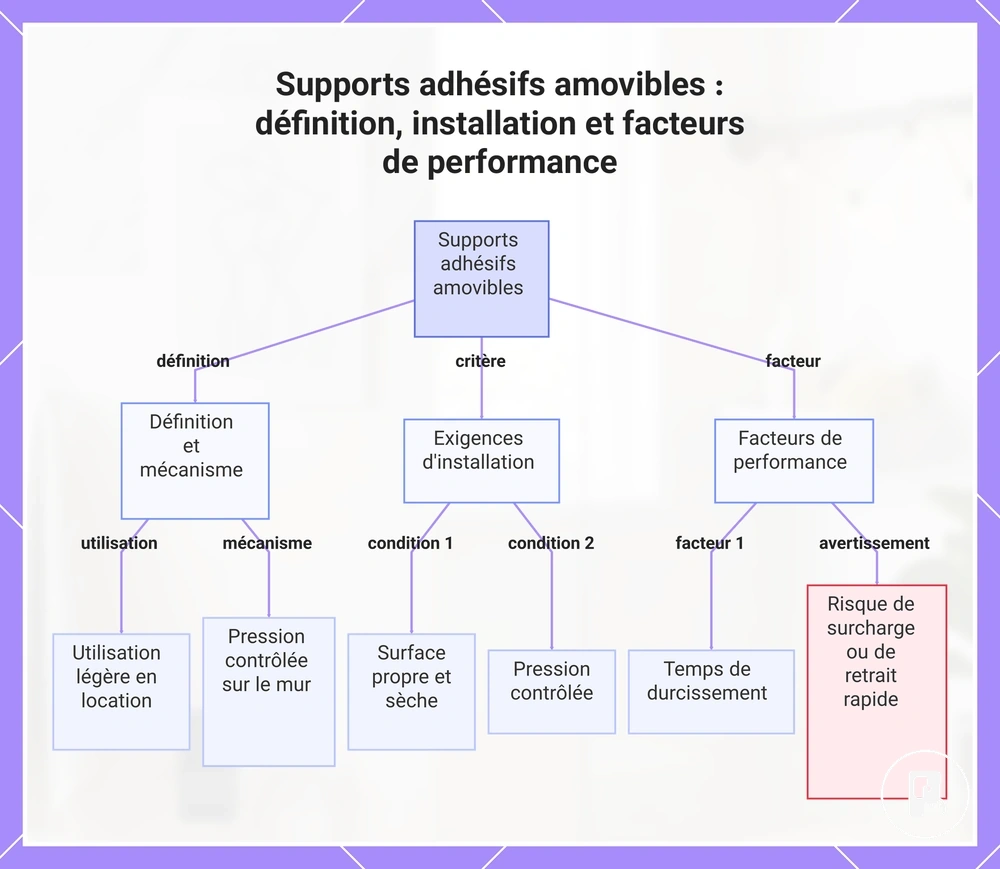 Supports adhésifs amovibles : définition, installation et facteurs de performance