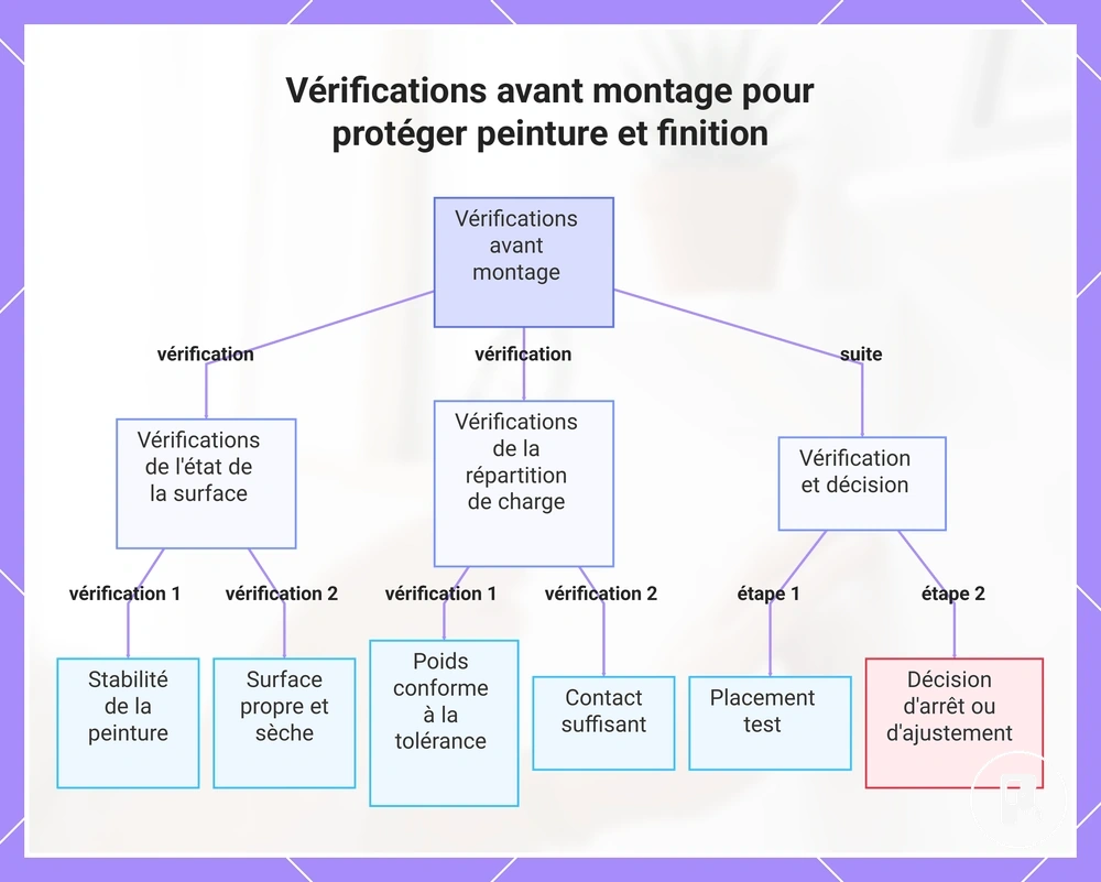 Vérifications avant montage pour protéger peinture et finition